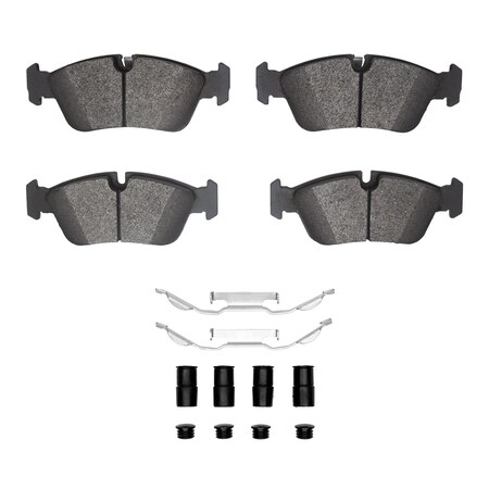 Dynamic Friction Co 3000 Semi-Metallic Brake Pads Hardware Kit, Low Dust, 100% Copper Free, 100% Asbestos-free, Front 1311-1228-01